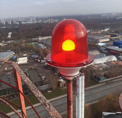 Ремонт освещения дымовой трубы котельной на Варшавском шоссе