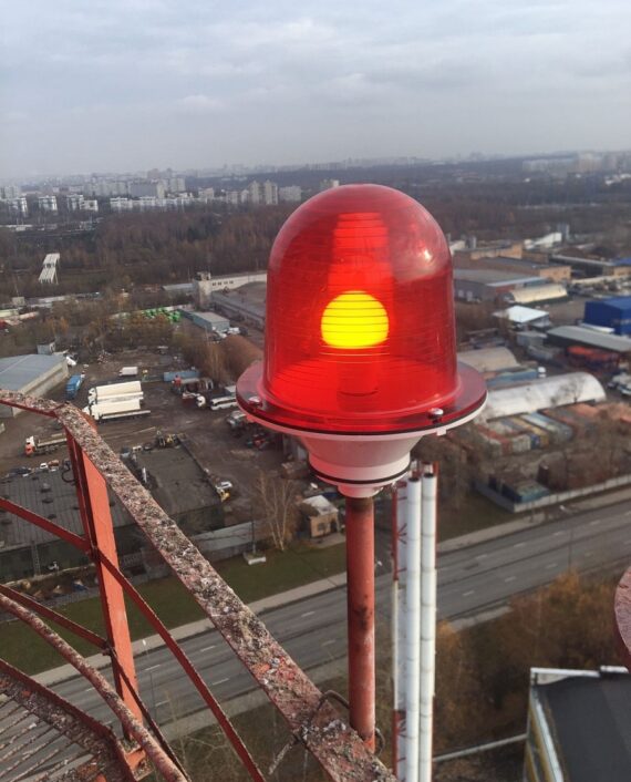 Ремонт освещения дымовой трубы котельной на Варшавском шоссе