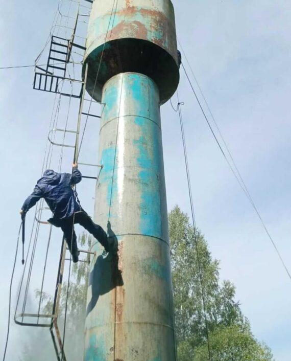 Покраска водонапорной башни в Чехове