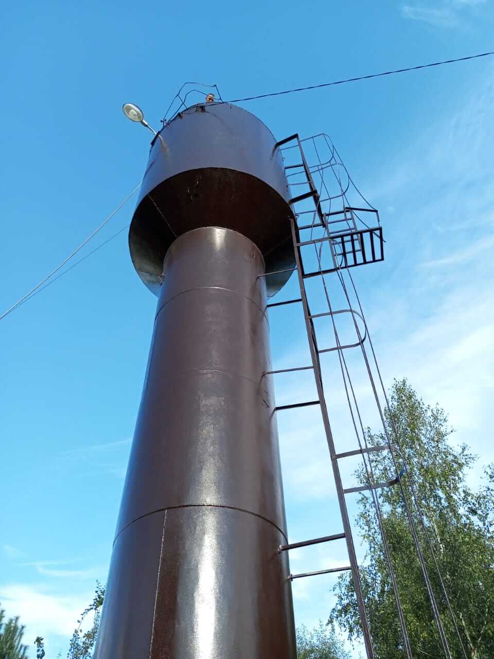Покраска водонапорной башни в Чехове