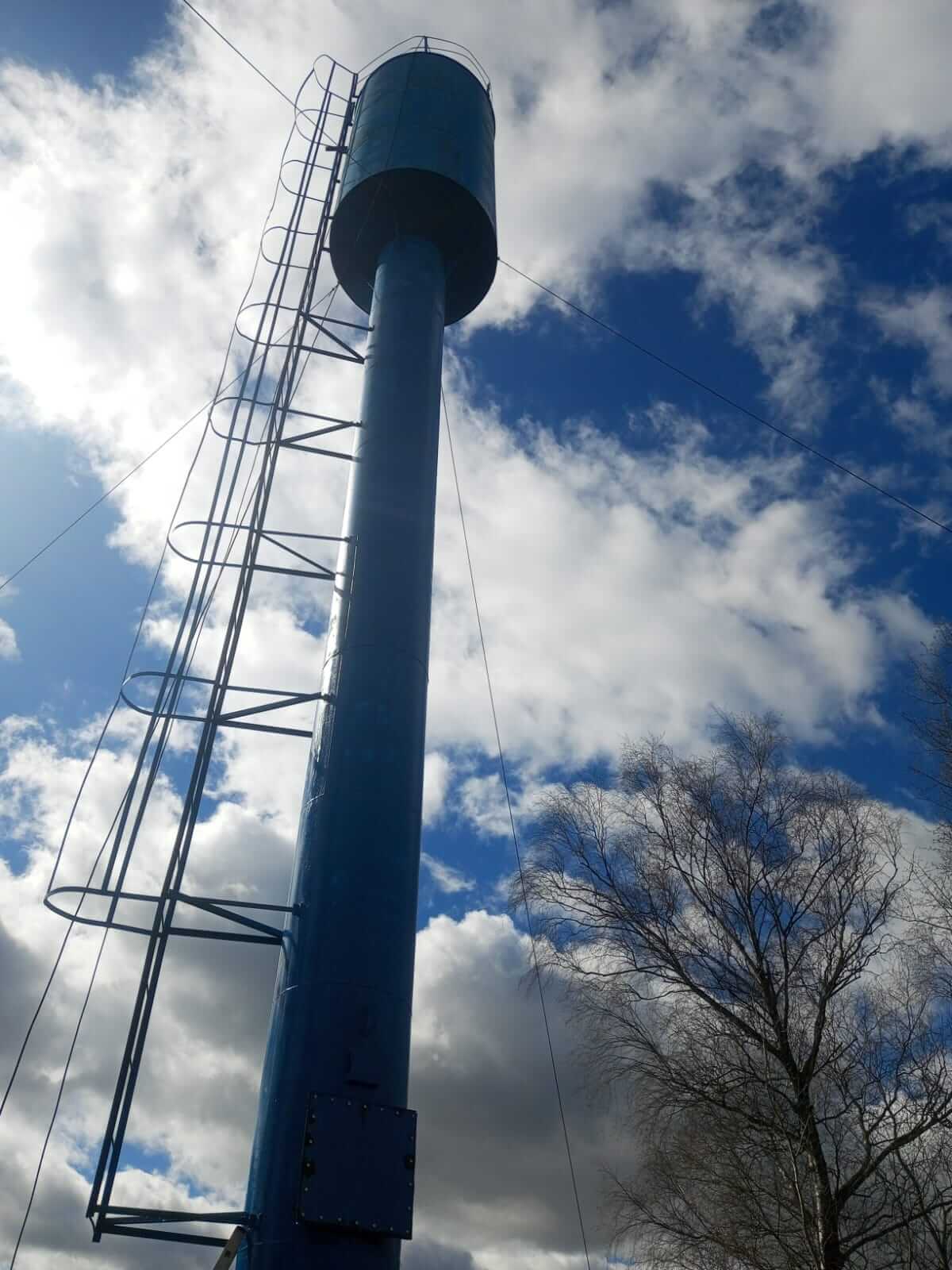 Покраска водонапорной башни в Дмитрове