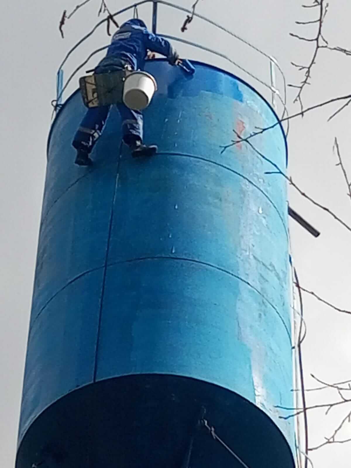 Покраска водонапорной башни в Дмитрове